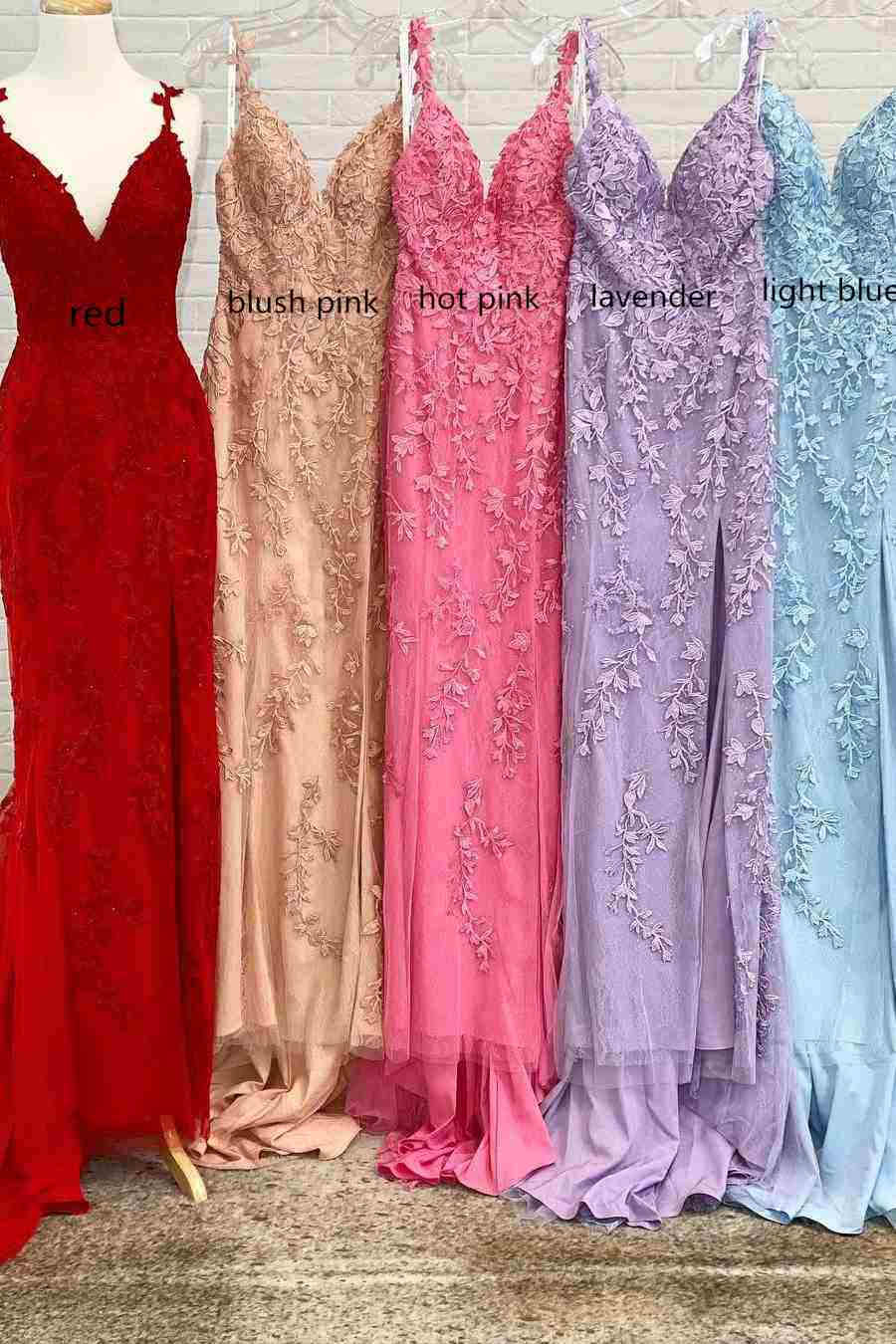 Kalista | Elegant V-Neck Light Yellow Long Prom Dress with Lace Appliqué Detail