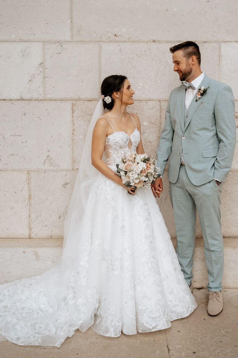 Vivienne | Fairy Sweetheart Tulle Ball Gown Beach Wedding Dress with Appliques
