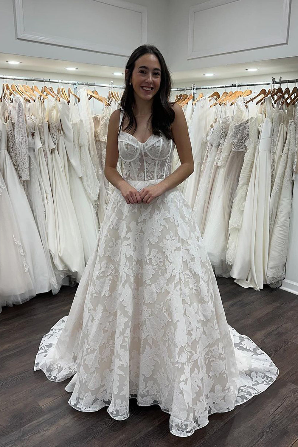 Fairy-Inspired A-Line Sweetheart Wedding Dress with Train Lovedreamdress Fairy-Inspired A-Line Sweetheart Wedding Dress with Train Lovedreamdress