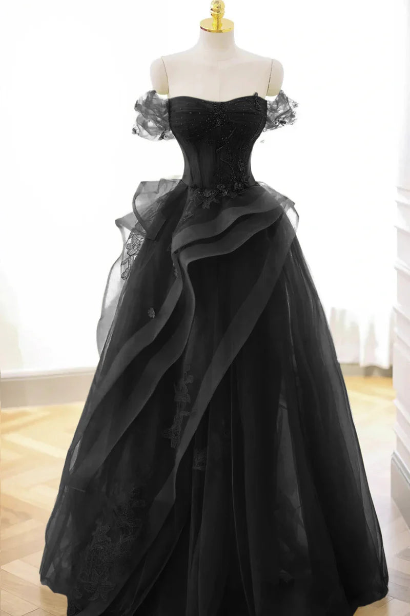 Green Lace Corset Prom Dress with Tulle Skirt