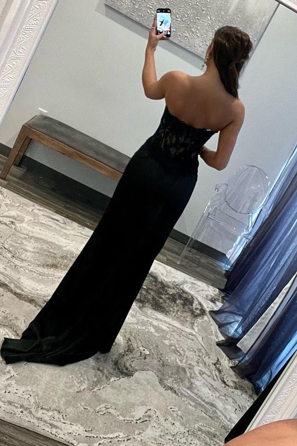Amaya | Long Satin Sheath Prom Dress with Sweetheart Neckline and Elegant Slit