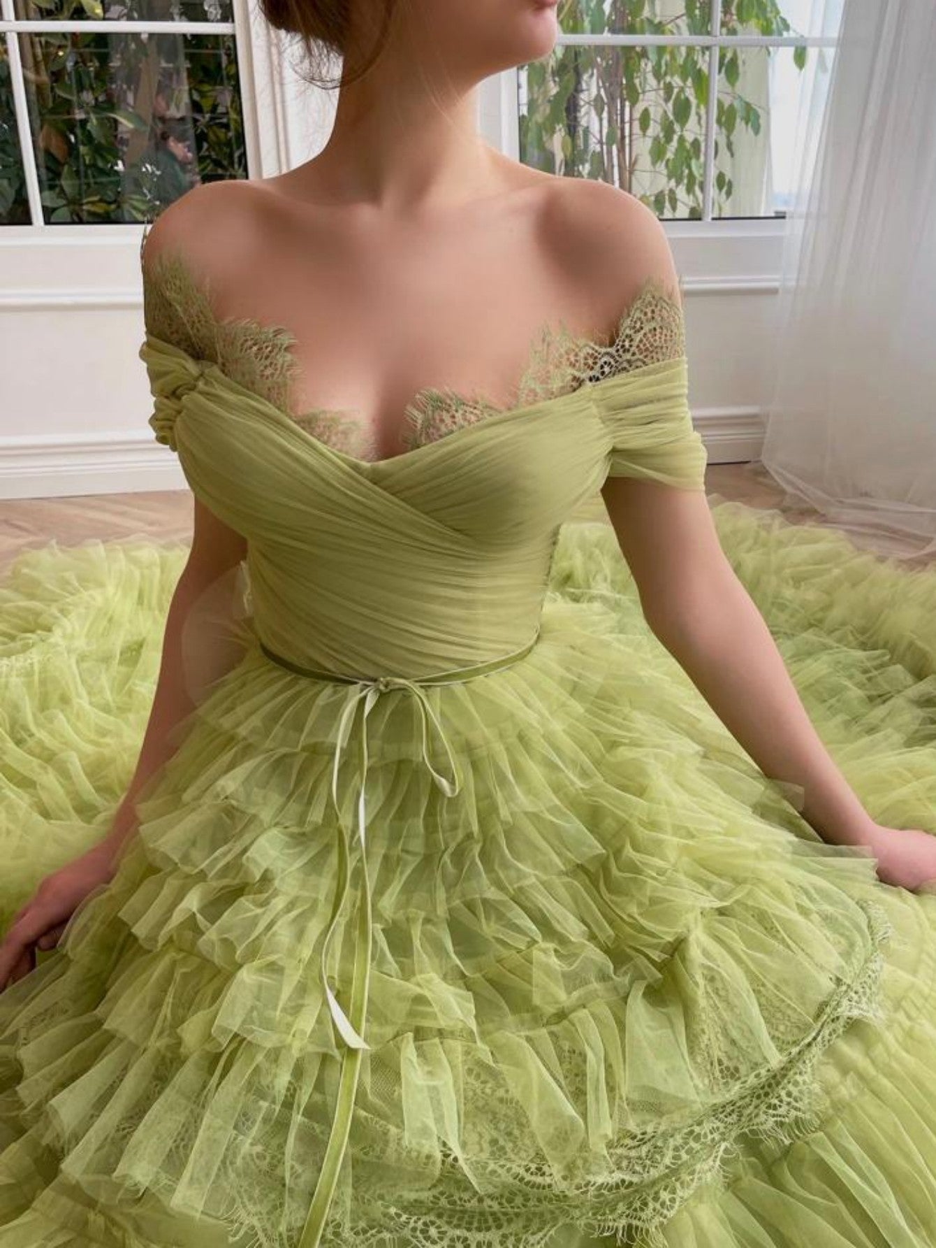 Sylvie | Off-the-Shoulder A-Line Tulle Prom Dress