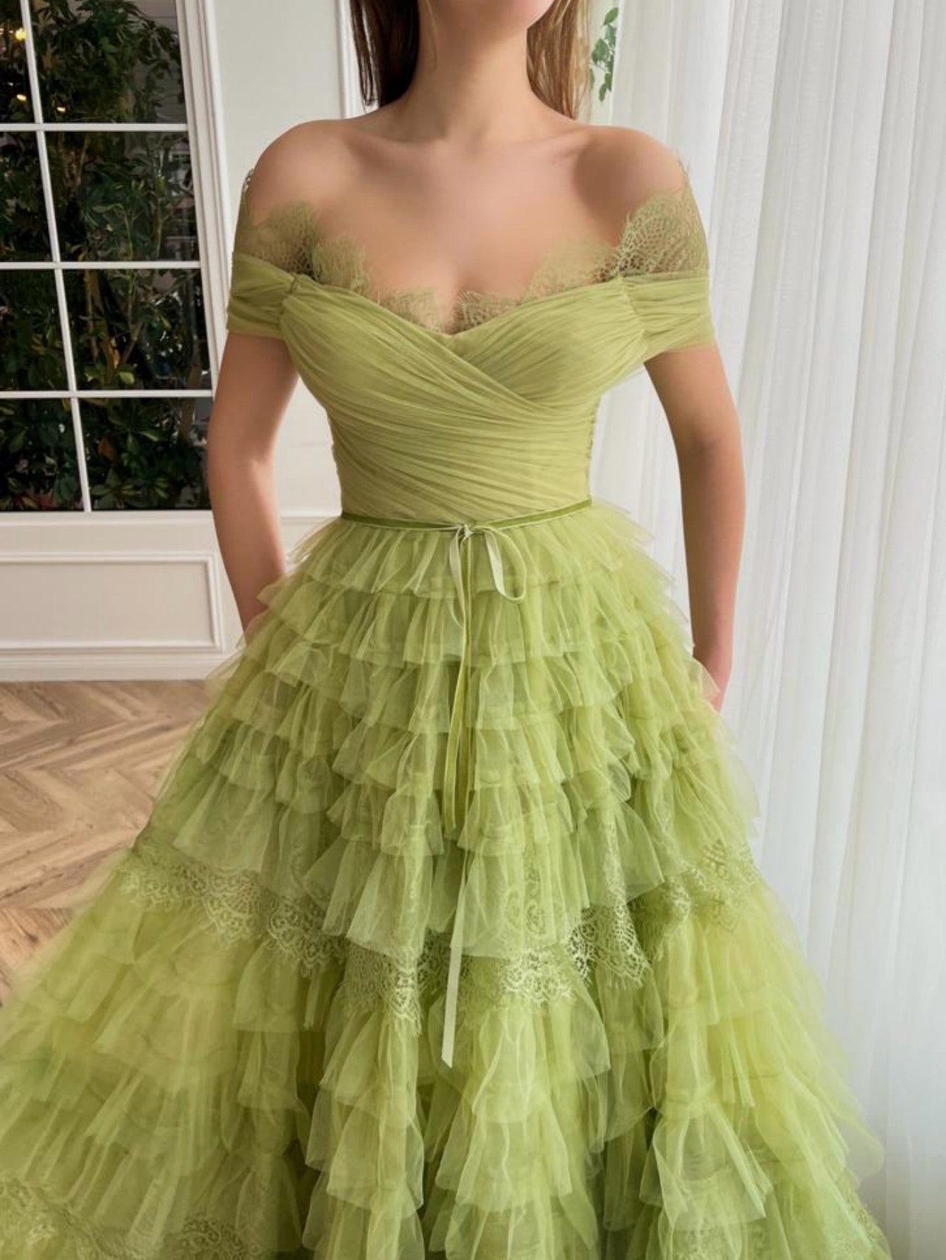 Sylvie | Off-the-Shoulder A-Line Tulle Prom Dress