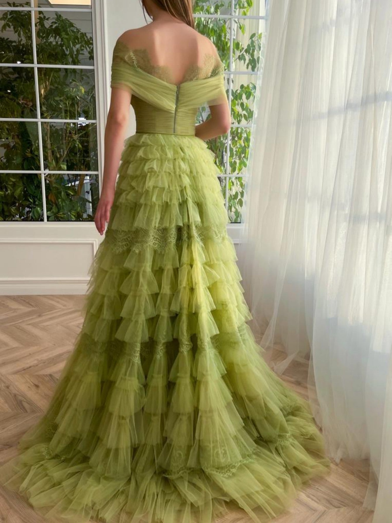 Sylvie | Off-the-Shoulder A-Line Tulle Prom Dress