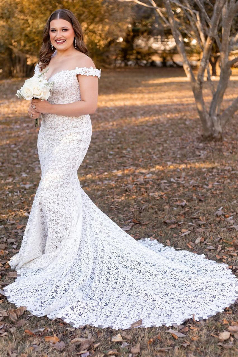 Charming Mermaid Sweetheart Lace Wedding Dresses LD070603
