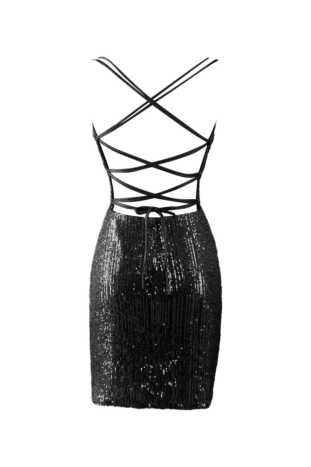 Nigella | Blue Sequined Bodycon V-Neck Homecoming Dress