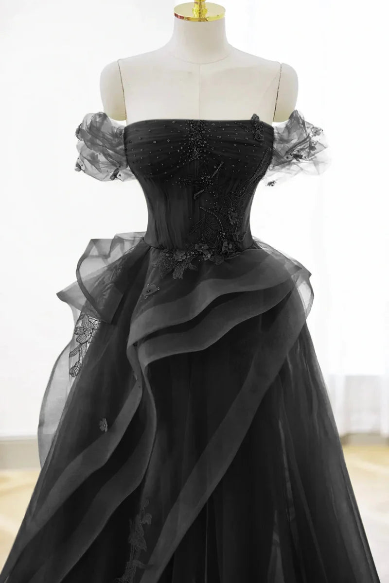 Green Lace Corset Prom Dress with Tulle Skirt