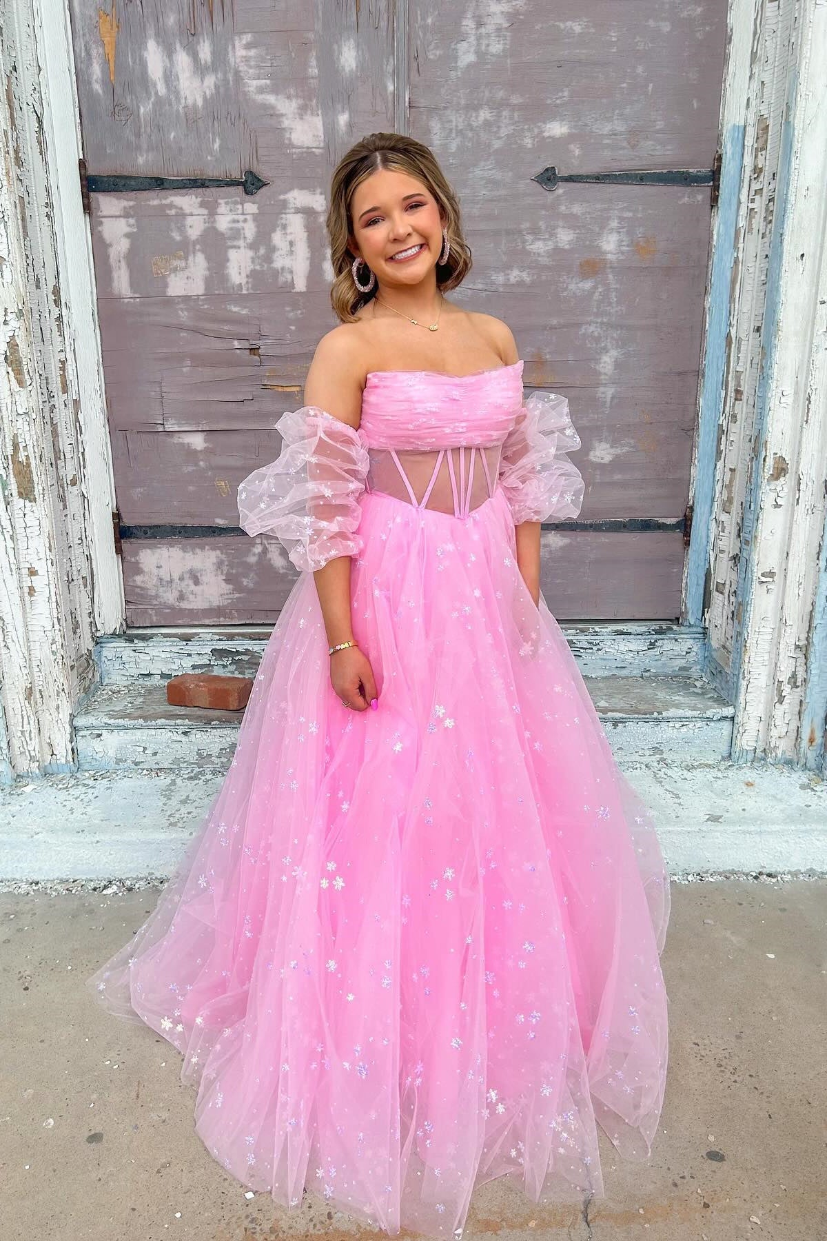 Cute Aqua Blue Tulle A-Line Prom Dress with Sweetheart Neckline