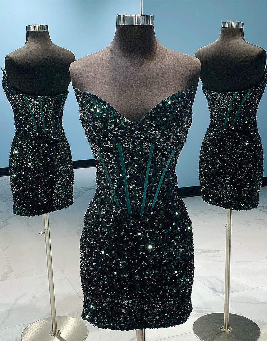 Cadence | Sparkling Short Sheath Sequin Homecoming Dress