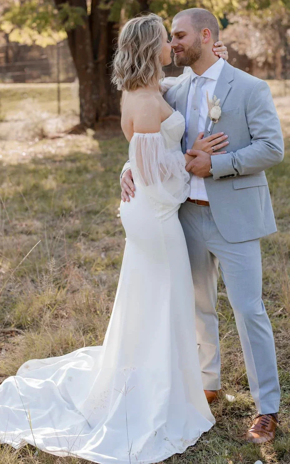 Seraphine | Sexy Satin Mermaid Wedding Dress with Sweetheart Neckline, Open Back, and Beaded Details