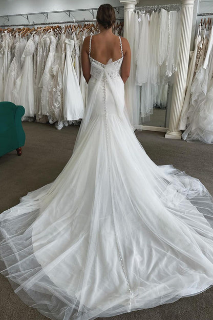Charming Mermaid Sweetheart Tulle Wedding Dresses LD070602